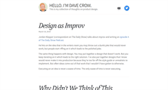 Desktop Screenshot of hellodavecrow.com